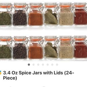 24 - 3.4oz Air Tight Spice Containers